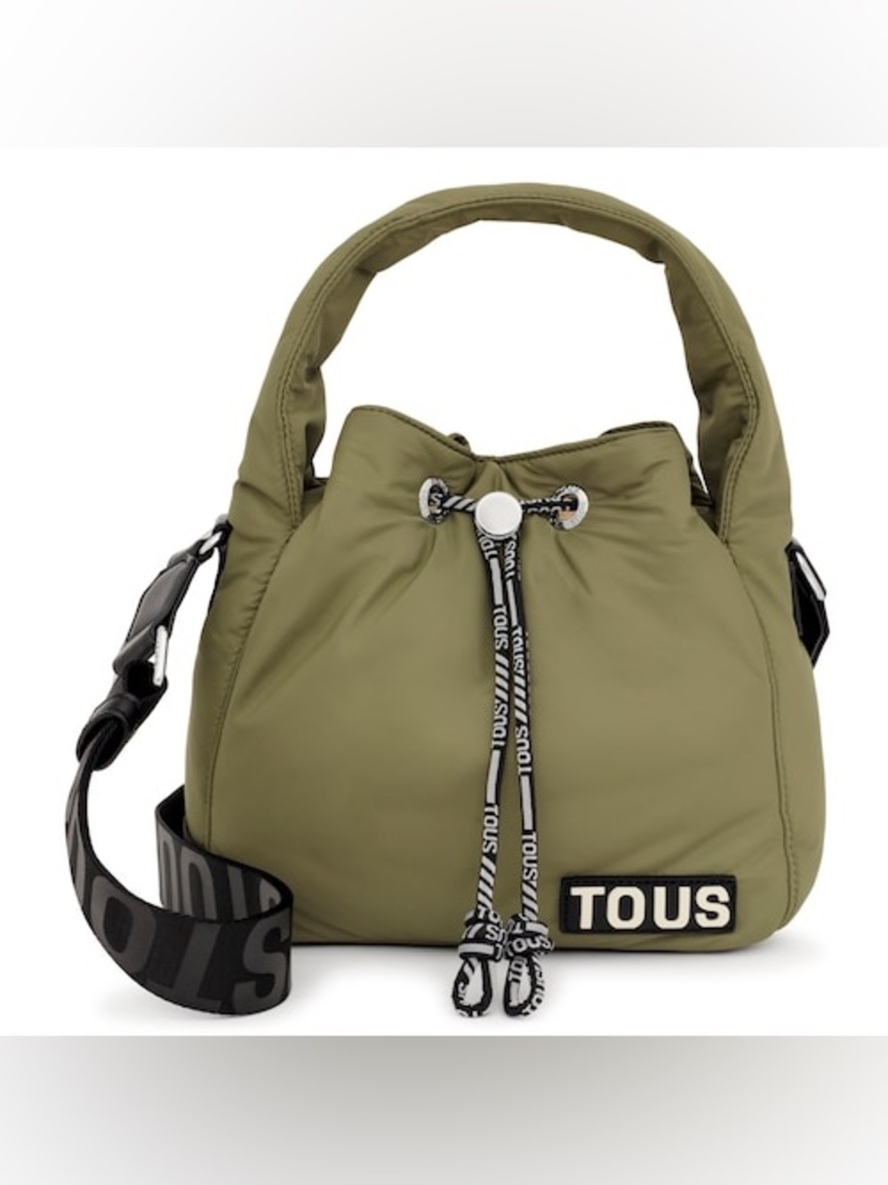 TOUS KHAKI BUCKET BAG TOUS CAROL SOFT